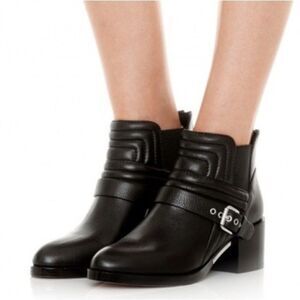 Sigerson Morrison Kabira Black Moto Ankle Booties SIze: 7.5